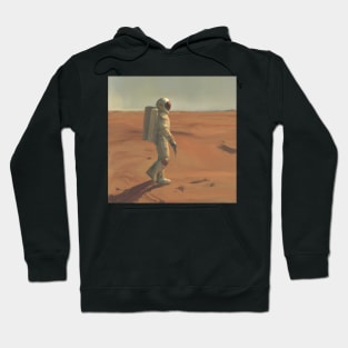 Astronaut walking on vast Mars Hoodie